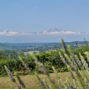 Panoramisch uitzicht op le Pic du Midi (2877m)